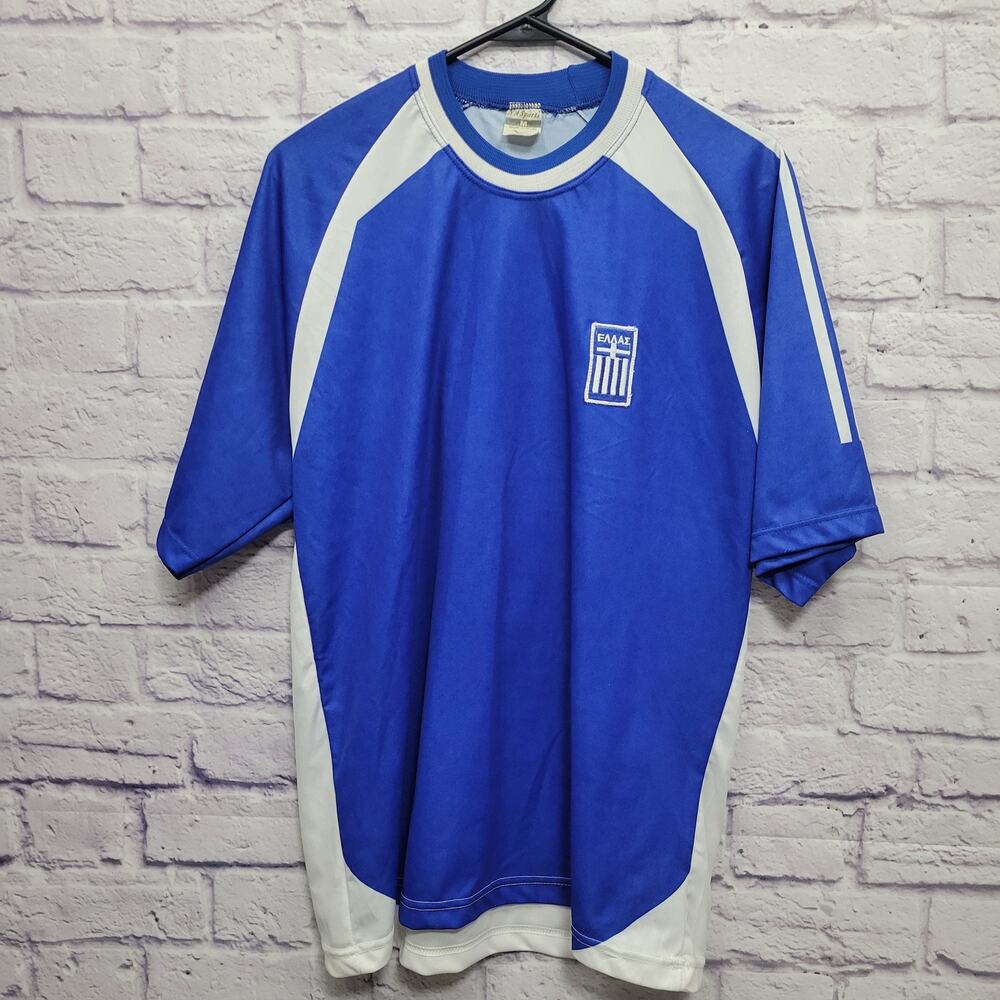 VTG Greece National Team Jersey Size M Zagorakis 7 Blue Away NA Sports‎ Hellas